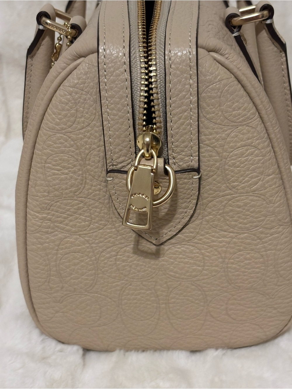NWT Coach Rowan Leather Satchel and Card Case Wallet Set - Oat - Picture 7 of 15